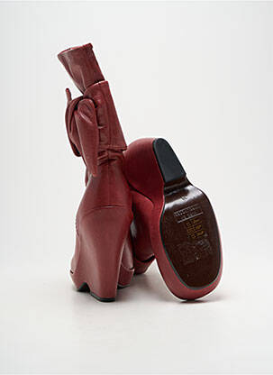 Bottines/boots tissage satiné talon haut de 10cm et plus rouge MARC BY MARC JACOBS femme