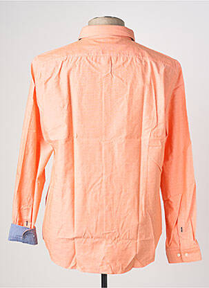 Chemise manches longues tissage popeline orange HUGO BOSS homme