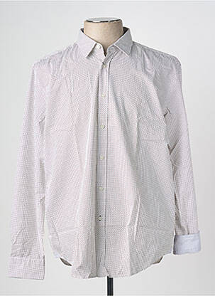 Chemise manches longues tissage popeline beige HUGO BOSS homme