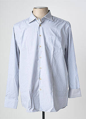 Chemise manches longues imprimé rayures gris SEIDEN STICKER homme