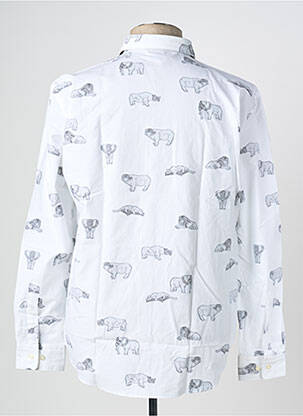 Chemise manches longues imprimé fantaisie blanc HUGO BOSS homme