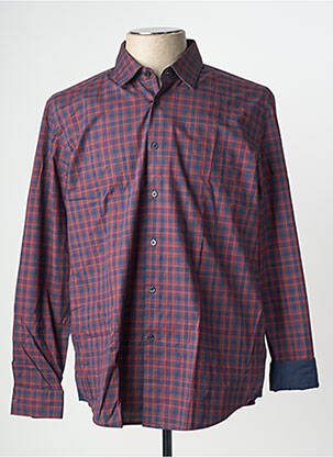 Chemise manches longues coupe droite rouge HUGO BOSS homme