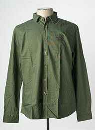 Chemise manches longues coupe droite vert AERONAUTICA homme
