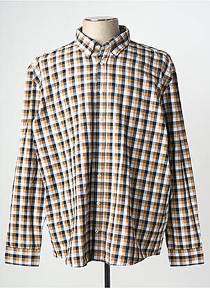 Chemise manches longues coupe droite marron HUGO BOSS homme