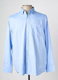 Chemise manches longues poches bleu SEIDEN STICKER homme