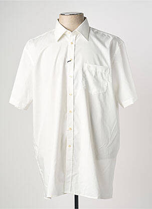 Chemise manches courtes beige SEIDEN STICKER homme