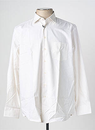 Chemise manches longues beige SEIDEN STICKER pour homme