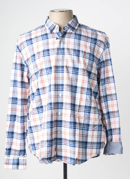 Chemise manches longues imprimé écossais orange HUGO BOSS homme