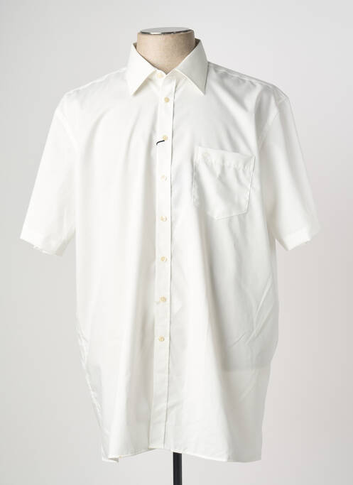 Chemise manches courtes beige SEIDEN STICKER pour homme