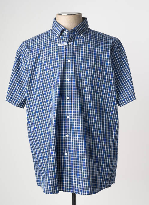 Chemise manches courtes bleu SEIDEN STICKER pour homme