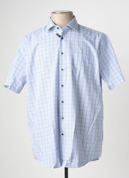 Chemise manches courtes bleu SEIDEN STICKER pour homme