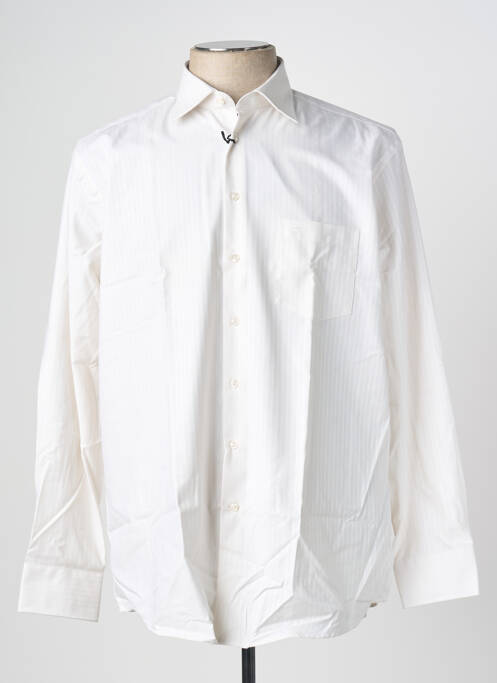 Chemise manches longues beige SEIDEN STICKER pour homme