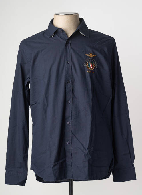 Chemise manches longues bleu AERONAUTICA pour homme