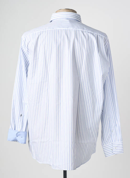 Chemise manches longues bleu SEIDEN STICKER pour homme