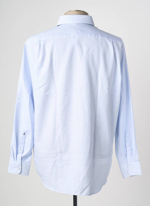 Chemise manches longues bleu SEIDEN STICKER pour homme