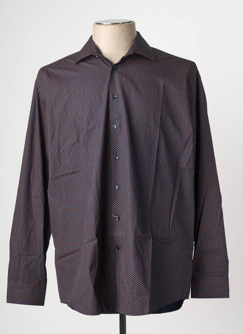 Chemise manches longues bleu SEIDEN STICKER pour homme