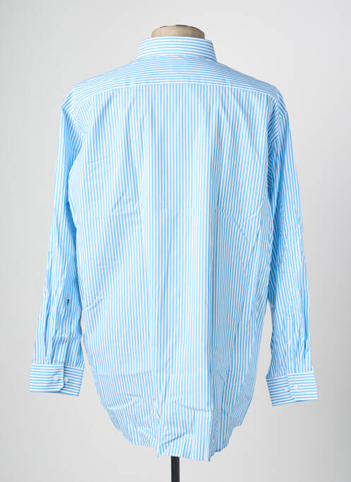 Chemise manches longues bleu SEIDEN STICKER pour homme