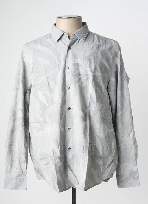 Chemise manches longues gris HUGO BOSS pour homme