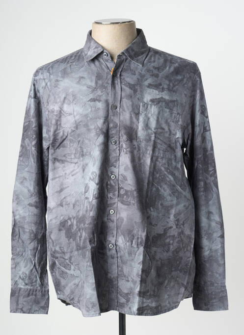 Chemise manches longues gris HUGO BOSS pour homme