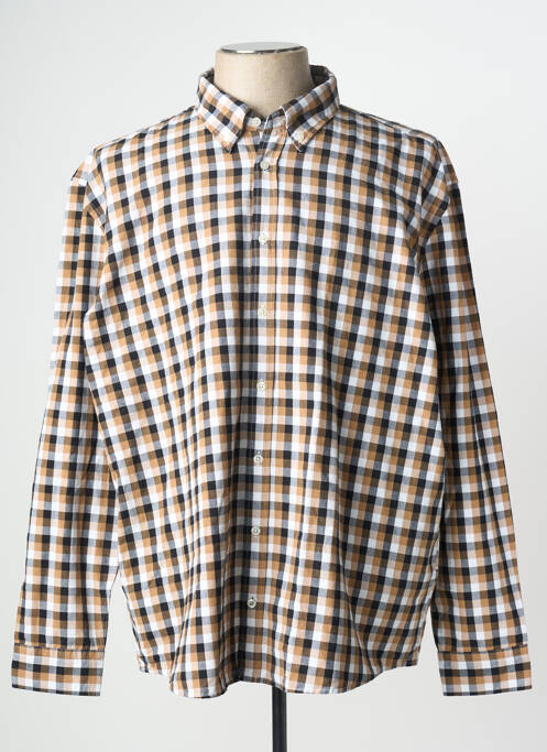 Chemise manches longues marron HUGO BOSS pour homme