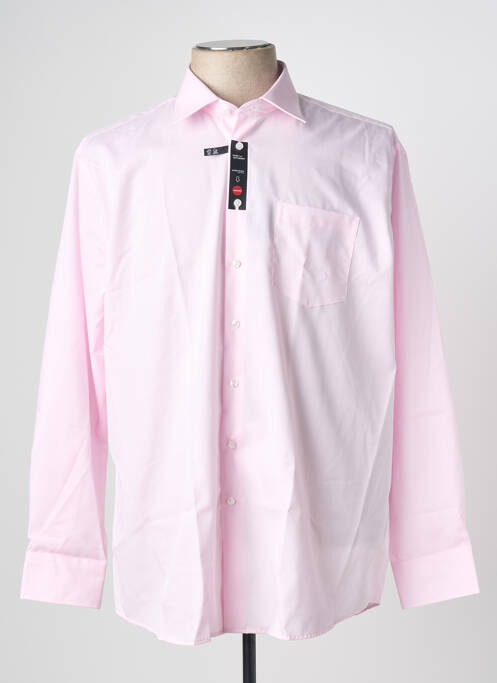 Chemise manches longues rose SEIDEN STICKER pour homme