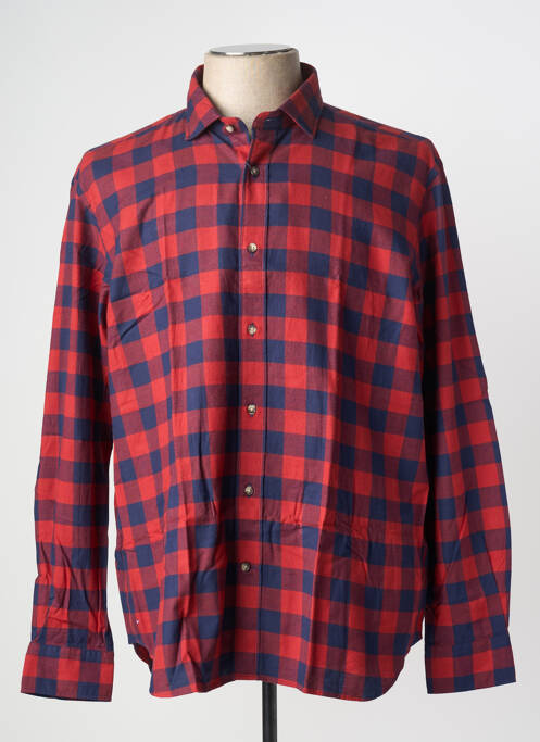 Chemise manches longues rouge EDEN PARK pour homme
