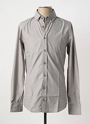 Chemise manches longues coupe cintrée gris HUGO BOSS homme