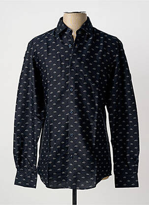 Chemise manches longues imprimé fantaisie bleu HUGO BOSS homme
