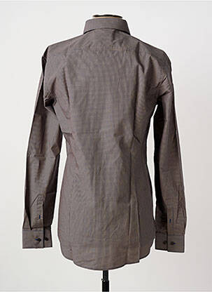 Chemise manches longues imprimé fantaisie marron HUGO BOSS homme