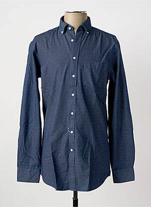 Chemise manches longues imprimé fantaisie bleu SEIDEN STICKER homme