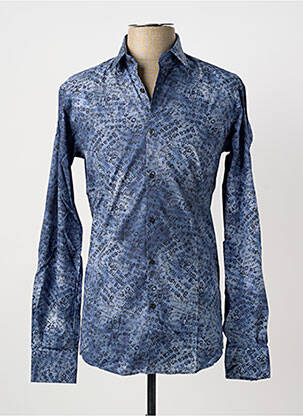 Chemise manches longues imprimé fantaisie bleu KARL LAGERFELD homme