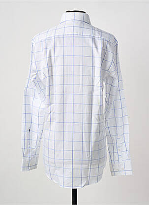 Chemise manches longues imprimé carreaux blanc SEIDEN STICKER homme