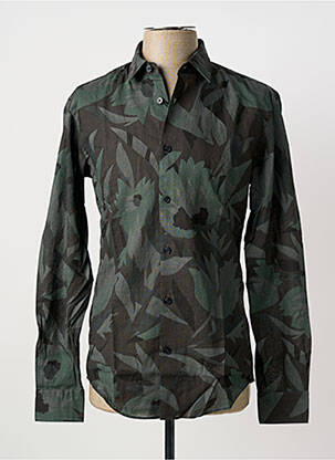 Chemise manches longues coupe cintrée vert HUGO BOSS homme
