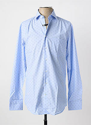Chemise manches longues imprimé fantaisie bleu SEIDEN STICKER homme