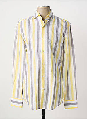 Chemise manches longues coupe droite jaune HUGO BOSS homme