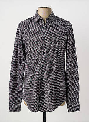 Chemise manches longues imprimé fantaisie noir HUGO BOSS homme