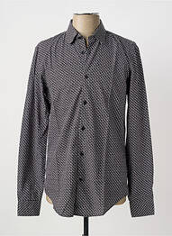 Chemise manches longues imprimé fantaisie noir HUGO BOSS homme
