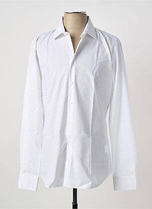 Chemise manches longues blanc SEIDEN STICKER homme