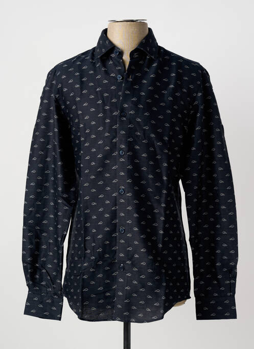 Chemise manches longues imprimé fantaisie bleu HUGO BOSS homme