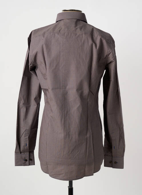 Chemise manches longues imprimé fantaisie marron HUGO BOSS homme