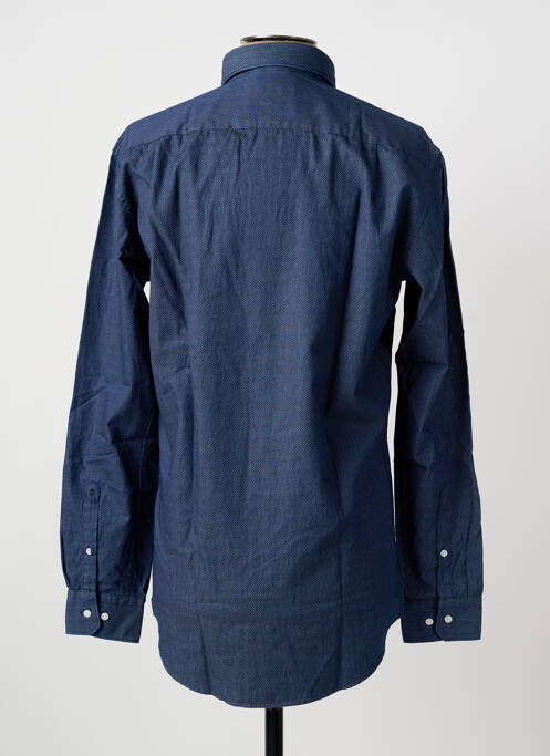 Chemise manches longues imprimé fantaisie bleu SEIDEN STICKER homme