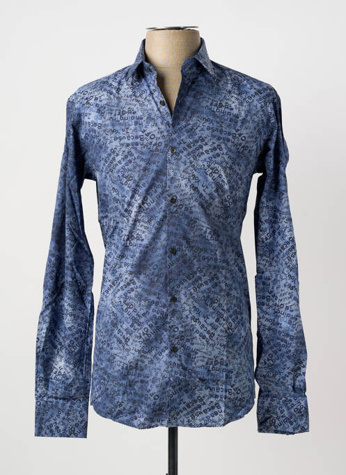 Chemise manches longues imprimé fantaisie bleu KARL LAGERFELD homme