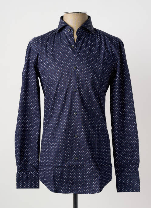Chemise manches longues imprimé fantaisie bleu HUGO BOSS homme