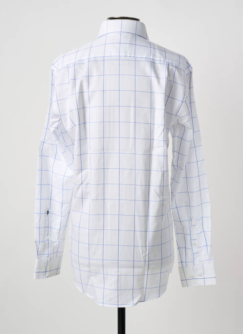 Chemise manches longues imprimé carreaux blanc SEIDEN STICKER homme