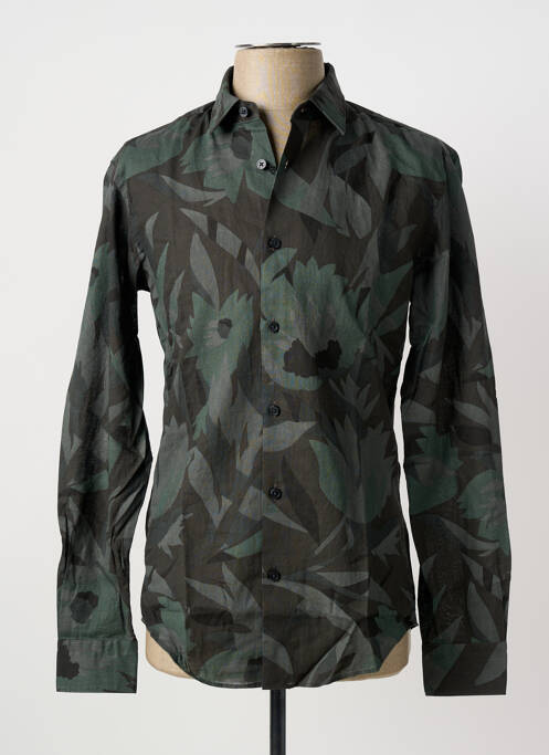 Chemise manches longues coupe cintrée vert HUGO BOSS homme