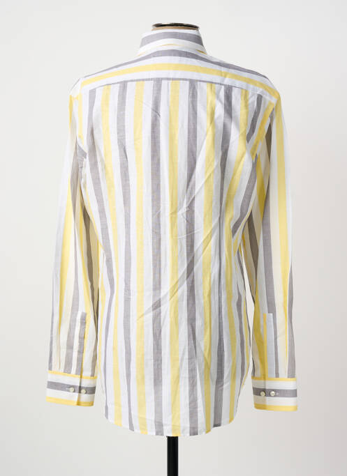 Chemise manches longues imprimé rayures jaune HUGO BOSS homme