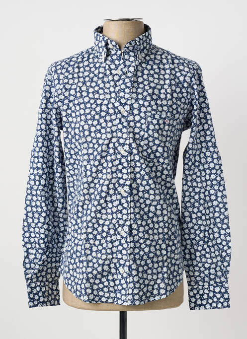 Chemise manches longues coupe cintrée bleu EDEN PARK homme