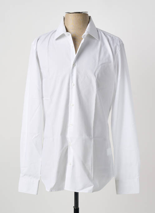Chemise manches longues blanc SEIDEN STICKER homme