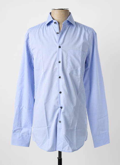 Chemise manches longues bleu SEIDEN STICKER homme