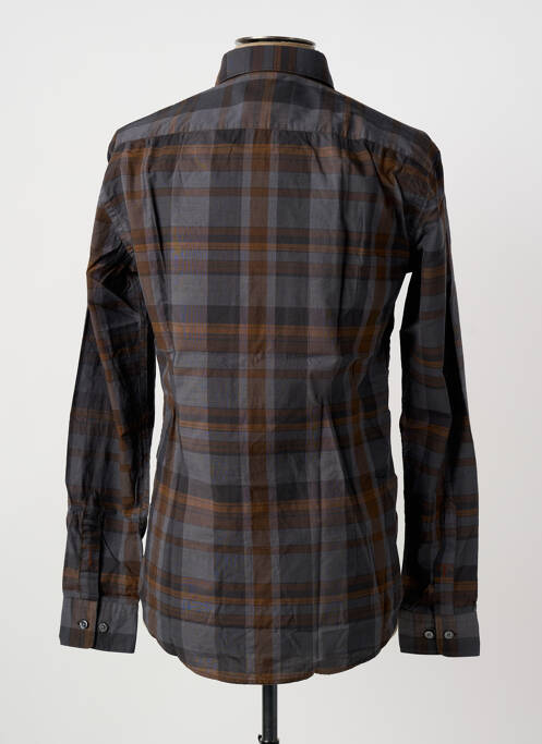 Chemise manches longues marron HUGO BOSS homme